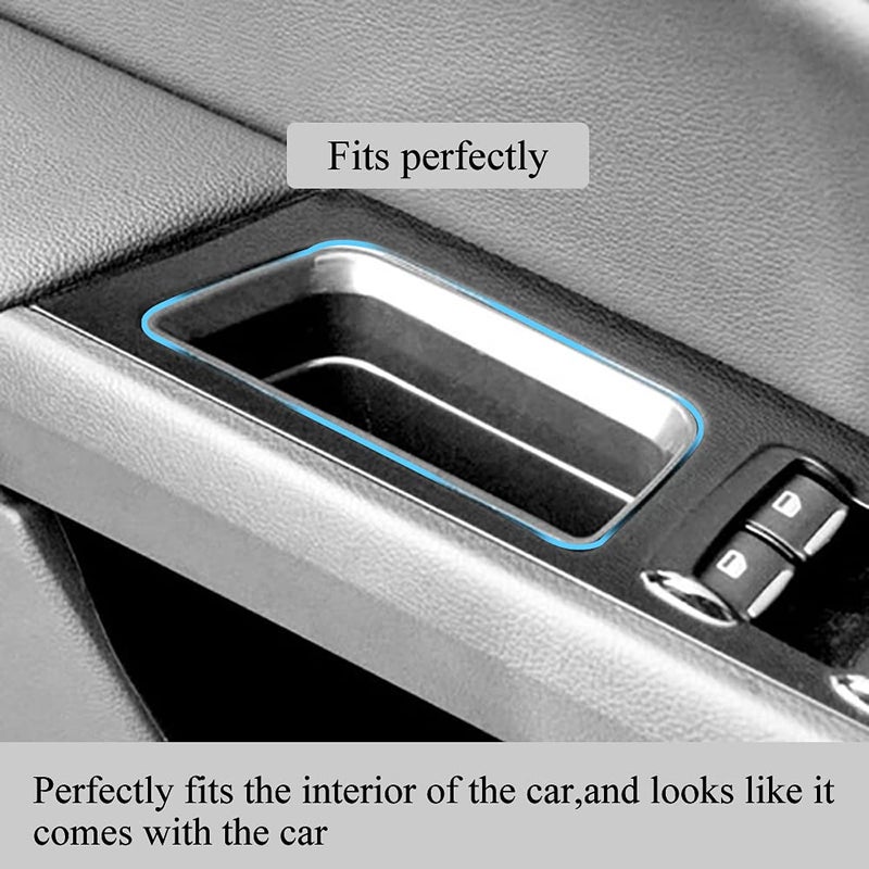 Vesul 4 قطع صندوق تخزين جانبي للباب متوافق مع Ford Fusion 2013 2014 2015 2016 2017 2018 2019 2020 مسند الذراع حاوية الهاتف منظم الباب مقبض جيب ABS صينية إدراج قفاز البليت - Image 3